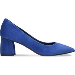 Czółenka AIKO. Niebieskie buty ślubne damskie marki Gino Rossi, ze skóry, na słupku. Za 149,90 zł.