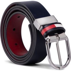 Pasek Damski TOMMY JEANS - Tjw Corp Leather Rev Belt 3.0 AW0AW08064 0F7. Niebieskie paski damskie Tommy Jeans, w paski, z jeansu. Za 269,00 zł.