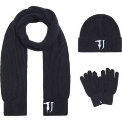 Trussardi Jeans Zestaw Czarny. Czarne chusty męskie Trussardi Jeans, bez wzorów, z wełny. Za 490,95 zł.