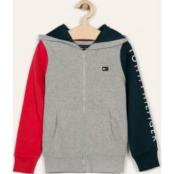 Tommy Hilfiger - Bluza dziecięca 128-176 cm. Szare bluzy chłopięce TOMMY HILFIGER, bez wzorów, z elastanu, bez rękawów, z kapturem. Za 299,90 zł.