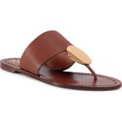 Japonki TORY BURCH - Patos Disk Sandal 73193 Mou 917. Pomarańczowe klapki damskie Tory Burch, bez wzorów, ze skóry, bez obcasa. Za 1219,00 zł.