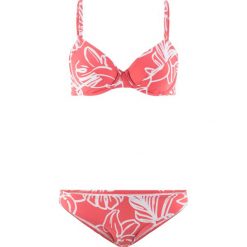 Bikini na fiszbinach (2 części) bonprix koralowo-biały. Pomarańczowe stroje kąpielowe damskie bonprix, bez wzorów. Za 59,99 zł.