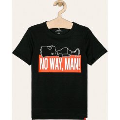 Name it - T-shirt dziecięcy 122-164 cm. Czarne t-shirty chłopięce Name it, z nadrukiem, z elastanu, bez rękawów. Za 89,90 zł.