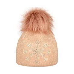 Capu Czapka Zimowa 1743-C Pink. Różowe czapki damskie marki Capu, na zimę, z materiału. W wyprzedaży za 61,00 zł.