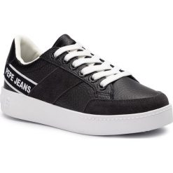 Sneakersy PEPE JEANS - Brixton Tape PLS30891 Black 999. Czarne półbuty damskie Pepe Jeans, z jeansu. W wyprzedaży za 229,00 zł.
