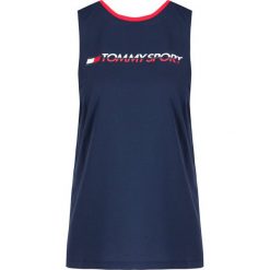 Top Tommy Sport Open Black Tape S10S100271. Niebieskie topy damskie Tommy Sport, s, bez wzorów, z poliesteru, bez rękawów. W wyprzedaży za 129,00 zł.
