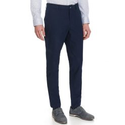 Spodnie strukturalne slim fit. Spodnie męskie Top Secret, na wiosnę, s, w paski, eleganckie. W wyprzedaży za 89,99 zł.