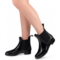 Kalosze damskie Ideal Shoes T-8448 Czarne. Czarne kalosze damskie Ideal Shoes, bez wzorów, z gumy. Za 54,00 zł.