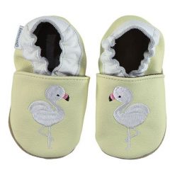 Buciki niemowlęce: Buty niemowlęce „Flamingo” w kolorze żółtym