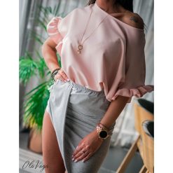 Spódnica ROMA szara. Szare spódniczki damskie Divinostyle, na co dzień, s, bez wzorów, z bawełny, biznesowe, z podwyższonym stanem. Za 89,00 zł.