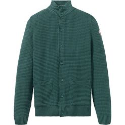 Sweter rozpinany bonprix zielony. Zielone swetry męskie bonprix, s, bez wzorów, z bawełny. Za 119,99 zł.