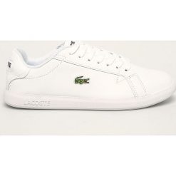 Lacoste - Buty Graduate Bl 1 Sfa. Białe buty sportowe damskie Lacoste, bez wzorów, ze skóry, sportowe. Za 369,90 zł.