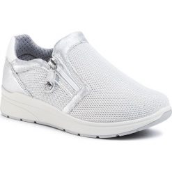 Sneakersy IMAC - 506540 White/Silver/Si 01440/026. Szare półbuty damskie Imac, na co dzień, bez wzorów, ze skóry, bez obcasa, na płaskiej podeszwie, bez zapięcia. Za 289,00 zł.