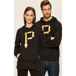 47brand - Bluza. Czarne bluzy damskie 47brand, s, z nadrukiem, z bawełny, bez rękawów, z kapturem. W wyprzedaży za 119,90 zł.