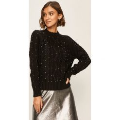 Tally Weijl - Sweter. Czarne swetry damskie TALLY WEIJL, s, z aplikacjami, z dzianiny, bez rękawów, bez kaptura. W wyprzedaży za 79,90 zł.