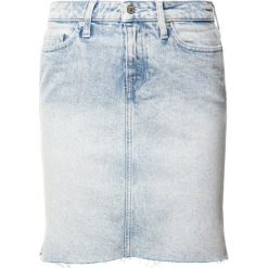 Spódnica jeansowa TOMMY HILFIGER WW0WW25111. Niebieskie spódniczki damskie TOMMY HILFIGER, bez wzorów, z jeansu. W wyprzedaży za 209,00 zł.