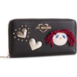 Duży Portfel Damski LOVE MOSCHINO - JC5600PP17LF0000 Nero. Czarne portfele damskie marki Love Moschino, bez wzorów, ze skóry ekologicznej. Za 429,00 zł.