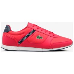 Lacoste Menerva Sport 119 2 Cma buty męskie, czerwony, rozmiar 44. Czerwone buty sportowe męskie Lacoste, ze skóry, bez zapięcia. W wyprzedaży za 254,99 zł.