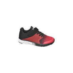 Czerwono-czarne sneakersy chłopięce Vty. Czerwone trampki chłopięce bez wzorów, z materiału, sportowe, na sznurówki. Za 89,90 zł.
