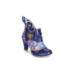 Botki Irregular Choice MIAOW. Niebieskie botki damskie Irregular Choice, bez obcasa, bez zapięcia. W wyprzedaży za 426,30 zł.