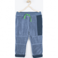 SPODNIE. Niebieskie dresy chłopięce marki BABY DINO, z bawełny. Za 24,90 zł.