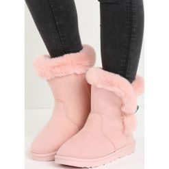 Buty zimowe damskie: Różowe Śniegowce Nit-Pick
