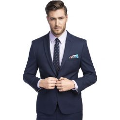 Marynarka STEFANO GGGS900186. Niebieskie marynarki męskie Giacomo Conti, na zimę, m, bez wzorów, z elastanu, eleganckie. Za 599,00 zł.