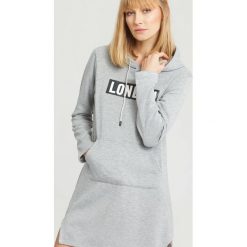 Jasnoszara Bluza Coextending. Zielone bluzy z kapturem damskie marki other, l, prążkowane. Za 79,99 zł.