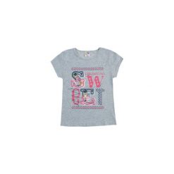 Bluzka dziewczęca z printem t-shirt. Szare bez kategorii marki TXM. Za 16,99 zł.