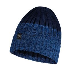Czapka w kolorze granatowym. Niebieskie czapki damskie Buff, z materiału. W wyprzedaży za 74,95 zł.