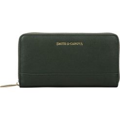 Smith & Canova portfel damski ciemnozielony. Zielone portfele damskie Smith & Canova, bez wzorów. Za 199,00 zł.