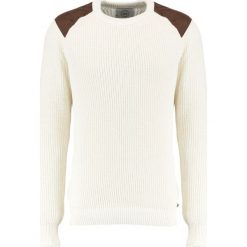 Swetry klasyczne męskie: Kronstadt OLDIE Sweter off white/dark brown
