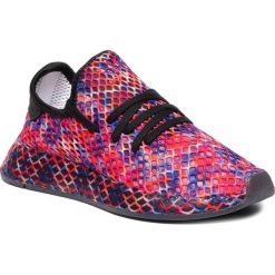 Buty adidas - Deerupt Runner EE5672 Cblack/Cblack/Solred. Półbuty damskie Adidas, na co dzień, bez wzorów, ze skóry ekologicznej, bez obcasa, bez zapięcia. W wyprzedaży za 269,00 zł.