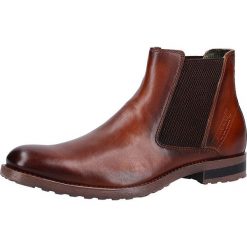 Skórzane sztyblety w kolorze brązowym. Pomarańczowe sztyblety męskie Tom Tailor, Mustang, Bugatti, Camel Active, Lloyd, bez zapięcia. W wyprzedaży za 239,95 zł.