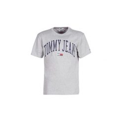 T-shirty z krótkim rękawem Tommy Jeans TJM COLLEGIATE. Szare t-shirty męskie marki Tommy Jeans, s, bez wzorów, z jeansu, bez kołnierzyka, krótkie. Za 179,00 zł.
