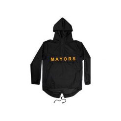MAYORS PULL ON BLACK. Czarne kurtki damskie marki MAJORS, xl, z nadrukiem, z bawełny. Za 280,00 zł.