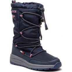 Śniegowce KANGAROOS - K-Flake Rtx 18285 000 4058 DK Navy/Dusty Rose. Niebieskie śniegowce dziewczęce KangaROOS, bez zapięcia. W wyprzedaży za 189,00 zł.