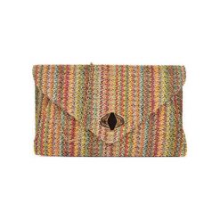 Torebki klasyczne damskie: Torebka w kolorze czerwonym ze wzorem – (S)32 x (W)20 x (G)4 cm