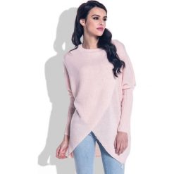 Sweter F356 różowy. Różowe swetry damskie Tagless, s, bez wzorów, z długim rękawem, długie, bez kaptura. Za 95,01 zł.