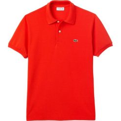 Koszulka polo w kolorze pomarańczowym. Pomarańczowe koszulki męskie Lacoste, s, z haftami, z bawełny, klasyczne, polo, bez rękawów. W wyprzedaży za 192,95 zł.