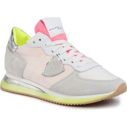 Sneakersy PHILIPPE MODEL - Trpx TZLD WF12 Blanc June. Szare półbuty damskie Philippe Model, na co dzień, bez wzorów, ze skóry, bez obcasa, na koturnie, bez zapięcia. Za 1239,00 zł.