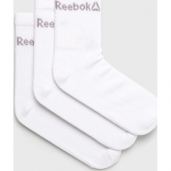 Reebok - Skarpety (3-pack). Białe skarpetki męskie Reebok, bez wzorów, z elastanu. Za 29,90 zł.