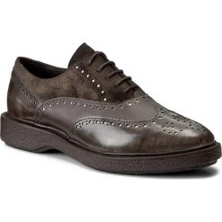 Oxfordy GEOX - D Prestyn B D745WB 038PV C6024 Dk Coffee. Brązowe jazzówki damskie Geox, z materiału, na płaskiej podeszwie. W wyprzedaży za 319,00 zł.