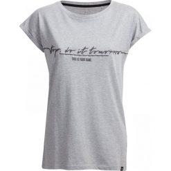 T-shirt damski TSD612 - chłodny jasny szary melanż - Outhorn. Szare koszulki damskie Outhorn, bez wzorów, z bawełny, bez kołnierzyka, bez rękawów. W wyprzedaży za 29,99 zł.