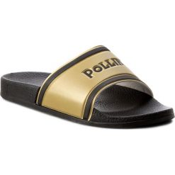 Klapki POLLINI - SA28172G03T00901 Orologonero. Żółte klapki damskie marki Pollini, bez wzorów, ze skóry, bez obcasa. W wyprzedaży za 189,00 zł.