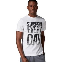 Reebok Koszulka męska Stronger Everyday Graphic Tee biała r. L (AY1063). Białe t-shirty męskie marki Reebok, m. Za 96,38 zł.