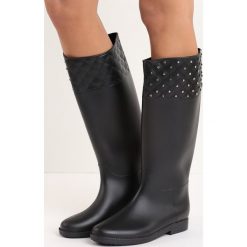Czarne Kalosze Secondary. Czarne kalosze damskie Multu, bez wzorów. Za 29,99 zł.