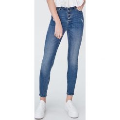 Jeansy high waist - Granatowy. Niebieskie jeansy damskie Sinsay, bez wzorów, z jeansu, z podwyższonym stanem. Za 69,99 zł.