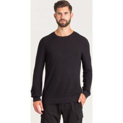SWETER ARMANI EXCHANGE. Czarne swetry męskie s, z bawełny, z okrągłym kołnierzem. Za 281,40 zł.
