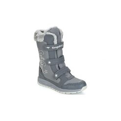 Śniegowce Kangaroos K STAR BOOT RTX. Szare kozaki damskie KangaROOS, retro, bez obcasa, bez zapięcia. Za 144,50 zł.